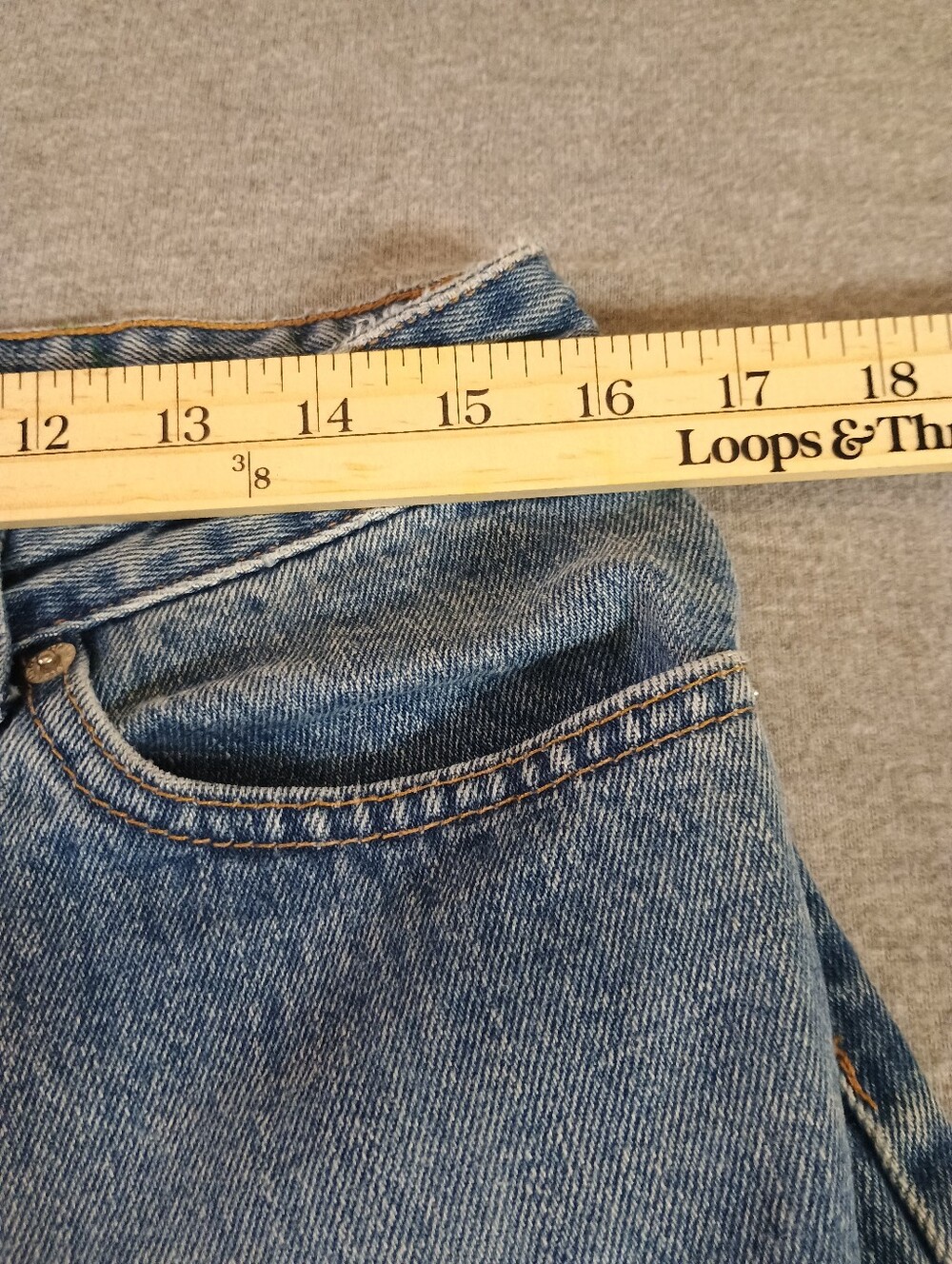 Old Navy Y2k Light Wash Straight Leg Jeans - Light Blue - Picture 6 of 7